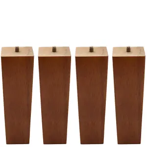 4 Pcs Solid Wooden Furniture Legs, Square Legs Furniture Replacements Feet for Couch Legs, Sofa Legs, Cabinet Legs,H160mm