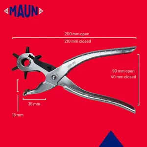 Maun Revolving Leather Hole Punch Plier 2 mm To 4.8 mm