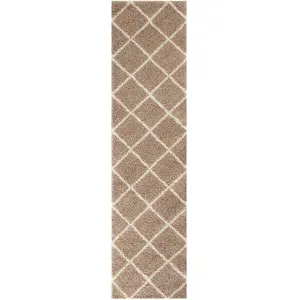 Myshaggy Collection Rugs Diamond Design in Beige  383 BI