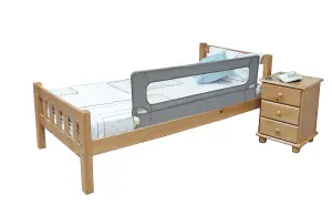 Safetots Extra Wide Bed Rail, Grey 140cm Wide x 50cm Tall, Toddler Bed Guard For Safety