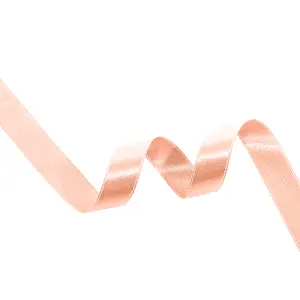 Peach Double Sided Satin Ribbon Polyester Ribbon Roll, 10mm x 10 metres