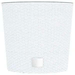 Berkfield Planter with Removable Inner White 15 / 15.3 L PP Rattan