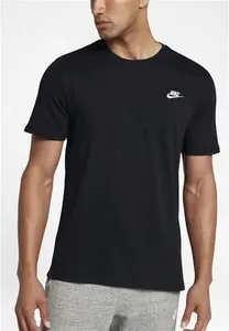 Nike Sportswear Club T Shirt - Black - Short Sleeve T-Shirts Size Large