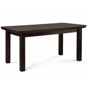 Extendable Metal Base Dining Table Wenge