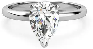 950 Platinum Pear Shaped Solitaire Engagement Ring - GIA Certified