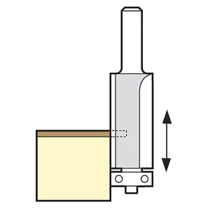 Trend C196X1/2TC 1/2" Bearing Guided Trimmer 12.7mm Overlay Trimming Router Bit