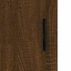 Berkfield Desk Brown Oak 140x50x75 cm Engineered Wood