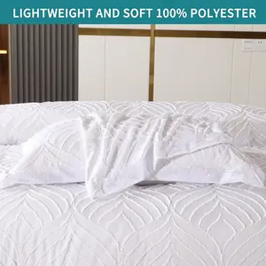 Solid Colour Duvet Cover Set with Pillowcases White / Kingsize