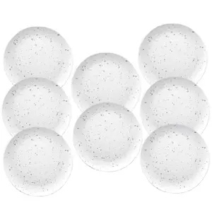 Purely Home Terrazzo Melamine Side Plates - Set of 8