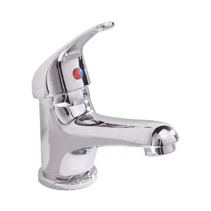 Nes Home Dame Bathroom Basin Mono Mixer Tap, Bath Filler Tap & Waste Chrome