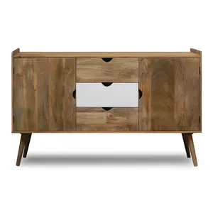 Rousseau 150cm Sideboard Brown/White