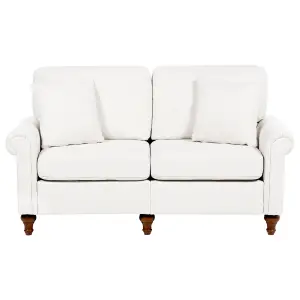 Fabric Living Room Set White GINNERUP