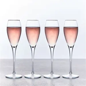 Dunelm Set Of 4 Champagne Flute Glasses, Clear