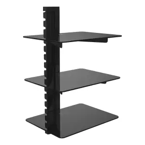 AVF Triple Shelf AV Shelving Black