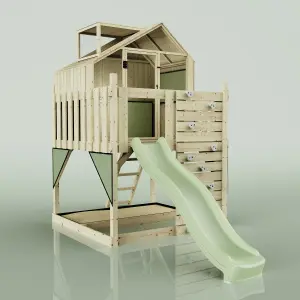 PolarPlay Kids Scandinavian Style Climbing Platform & Playhouse with Slide - Astrid Sage