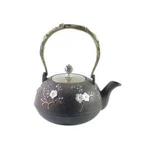 Buckingham Cast Iron Japanese Teapot 1300 ml + Star trivet 18 cm   in wooden Gift Box