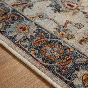 Luxurious Easy to Clean Bordered Floral Traditional Persian Rug for Living Room & Bedroom-240cm X 340cm