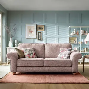 Ingrid 3 Seater Sofa in Woodrose