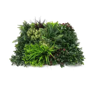 True Products Premium Artificial Green Plant Living Wall Panel 50cm x 50cm - Carnival D