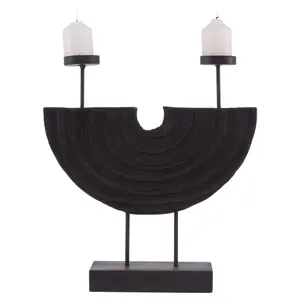 Interiors by Premier Handcrafted 2 Candle Holder, Versatile Candle Stick Holders, Candle Stand Holder, Stylish Candle Base