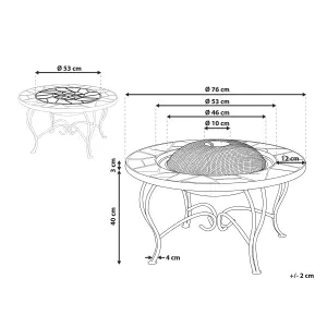 Charcoal Fire Pit Multicolour EREBUS