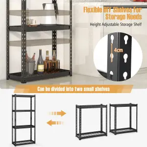 Costway 4-Tier Garage Storage Shelves Adjustable Heavy Duty Metal Storage Shelving Unit 71 x 31 x 152 cm