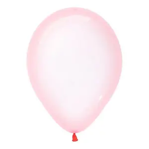 Amscan Sempertex Crystal Pastel Latex Balloons (Pack of 50) Pink (One Size)