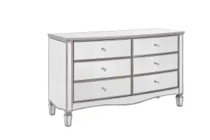 Birlea Elysee 6 Drawer Wide Chest Mirrored