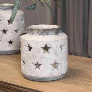 UK Homeliving Bloomville Stone Star Lantern