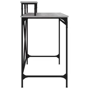 Berkfield Desk Grey Sonoma 100x50x90 cm Engineered Wood and Iron