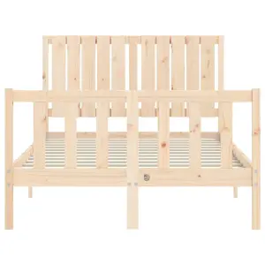 Berkfield Bed Frame with Headboard 120x200 cm Solid Wood