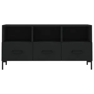 Berkfield TV Cabinet Black 102x36x50 cm Engineered Wood