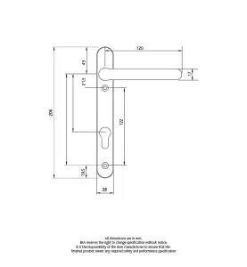 ERA Windsor Espag Handle (92mm Centres) - Hardex Gold