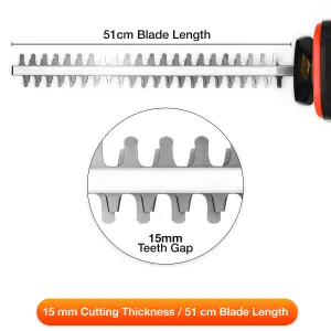 Terratek Cordless Hedge Trimmer 20V Easy Cut Lightweight Handheld Cutter