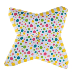 Homescapes Multi Polka Dots Star Floor Cushion