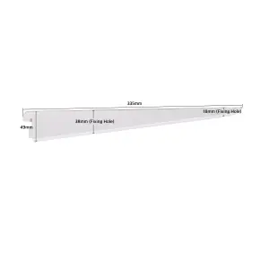 EAI Twin Slot Brackets 320mm White Pack of 2 - Genuine 32mm Twin Slot Ajustable Wall Shelving