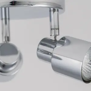 First Choice Lighting Chrome 3 Light IP44 Bathroom Round Spotlight Plate