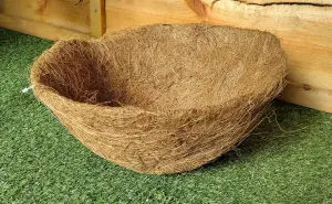 4 x Natural Coco Hanging Basket Liner Cupped Shaped Coco Liner for a 14 Inch Hanging Basket