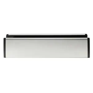 All in one Sleeved Letterbox Plate 260 x 47mm Aperture Polished Steel