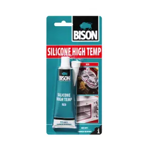 Bison Silicone High Temp Red Heat Resistant Sealant 60ml (2 Packs)