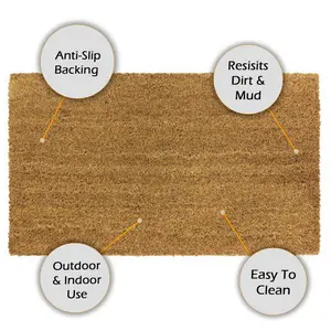  Coir Door Mat Non Slip Heavy Duty 40" W x 70" L