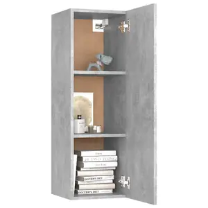 Berkfield TV Cabinets 2 pcs Concrete Grey 30.5x30x90 cm Engineered Wood