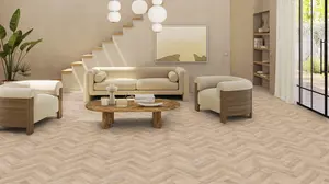 Valley Marton Grey Herringbone Vinyl by Remland (3m x 3m)