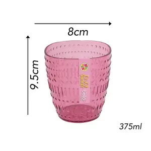 Pink Aztec 9pc Drinks Set Wine Goblets Tumblers Pitcher Reusable BBQ Summer Party Tableware Cups Jug Drinking