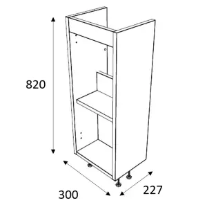 Ashford Matt Grey Freestanding Single Bathroom Cabinet (H) 820mm (W) 300mm