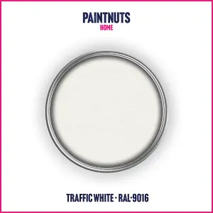 PaintNuts UPVC Door & Window Satin Paint - Traffic White - 400ml Spray Can (RAL9016)