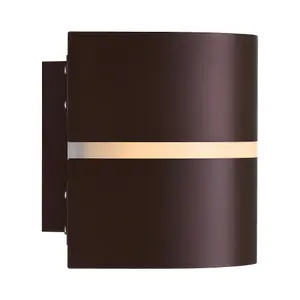 Nordlux Sibelis Outdoor Patio Terrace Garden Wall Light In Brown Metallic (Height) 12cm