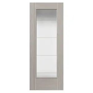 Tigris Light Grey Full Glazed Laminate Internal Door