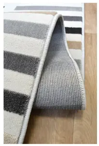 Abstract Collection Stripe Design Rug in Multicolour  R469A