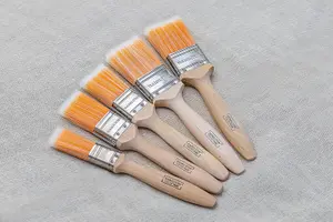 Hamilton for The Trade Emulsion & Gloss Fine Tip Flat Brushes- 5 Brush Pack -1", 1.5", 2"